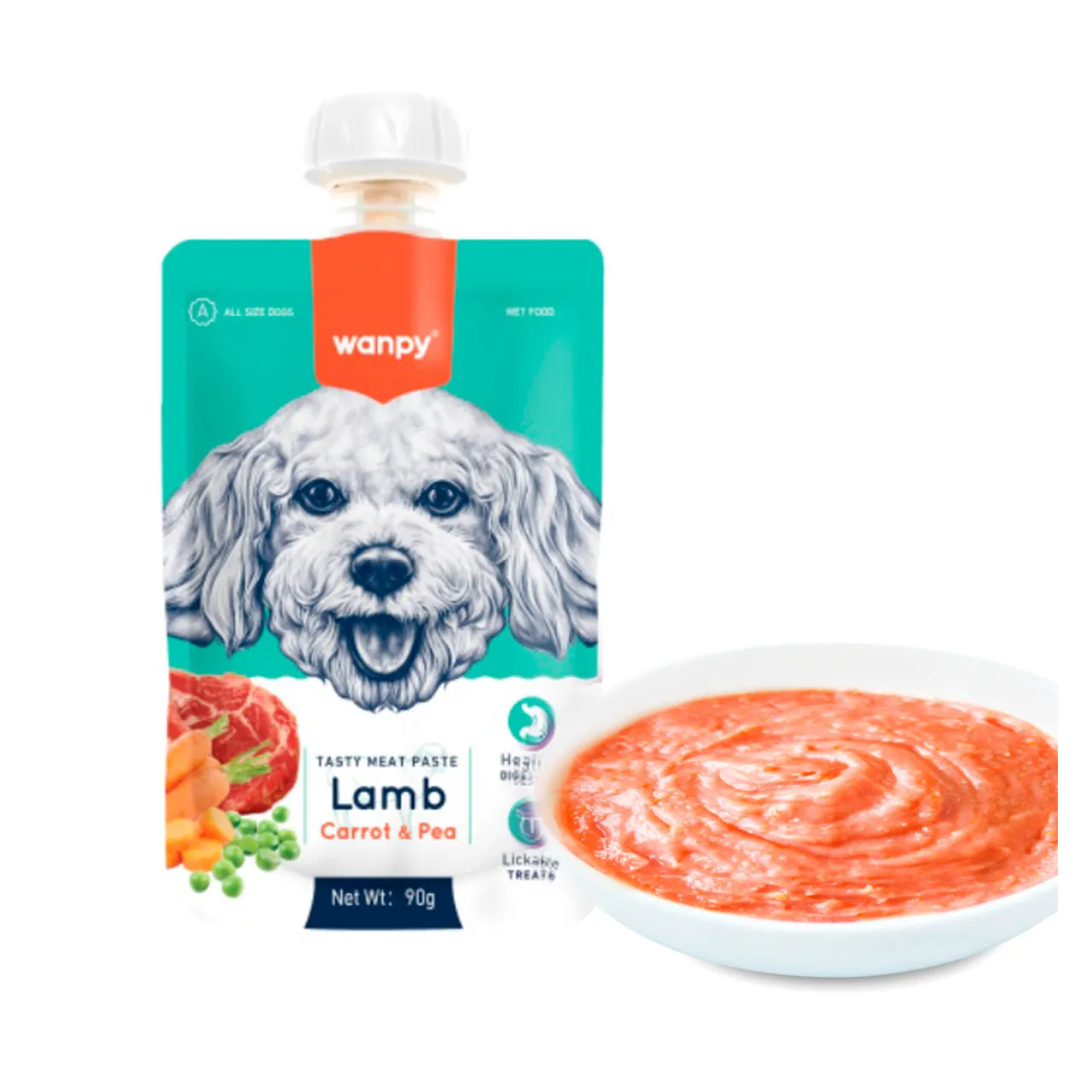 Wanpy Tasty Paste - Lam, Gulerødder & Ærter 90 g